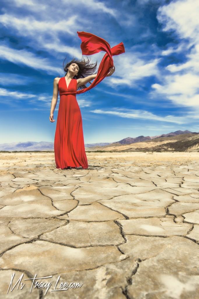 death-valley-mud-cracks-saoly-benson-tracy-lee-red-dress